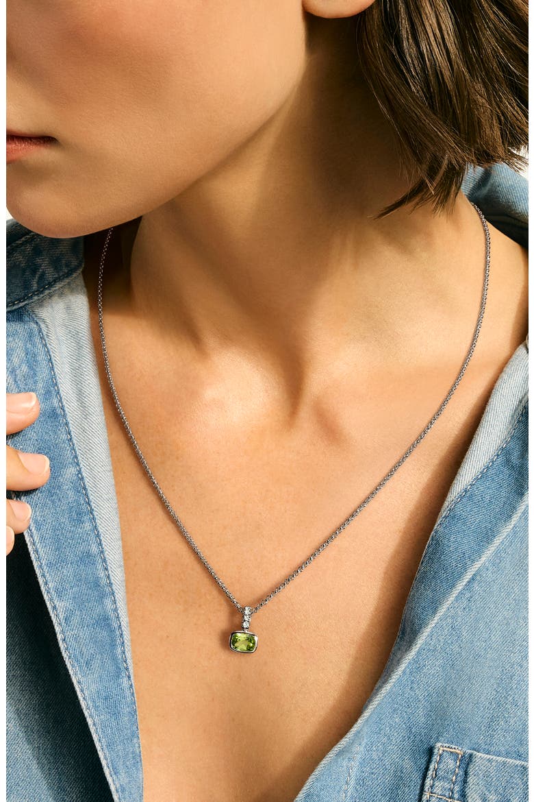 Sterling Silver Peridot Pendant Necklace, Alternate, color, PERIDOT