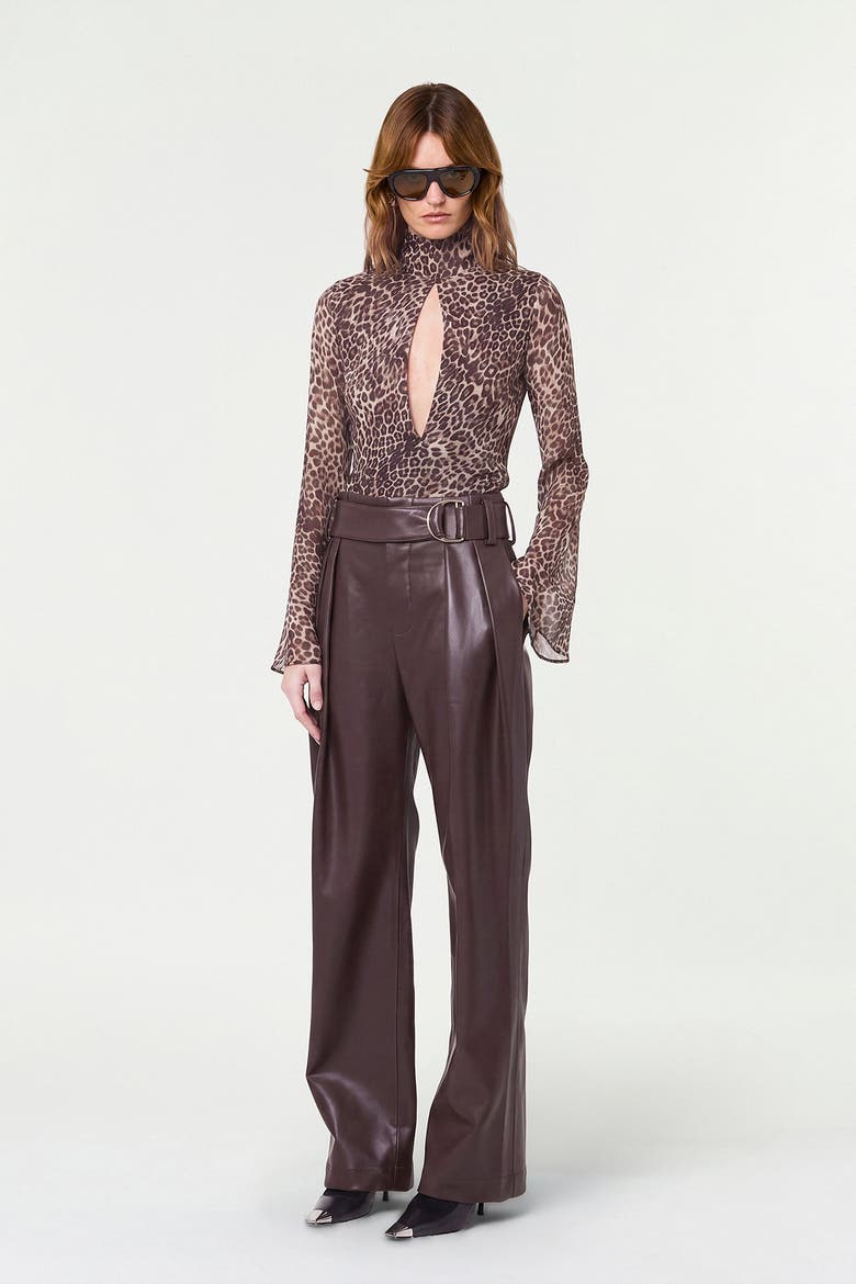 Celeste Slash Front Body Top, Alternate, color, DESERT LEOPARD