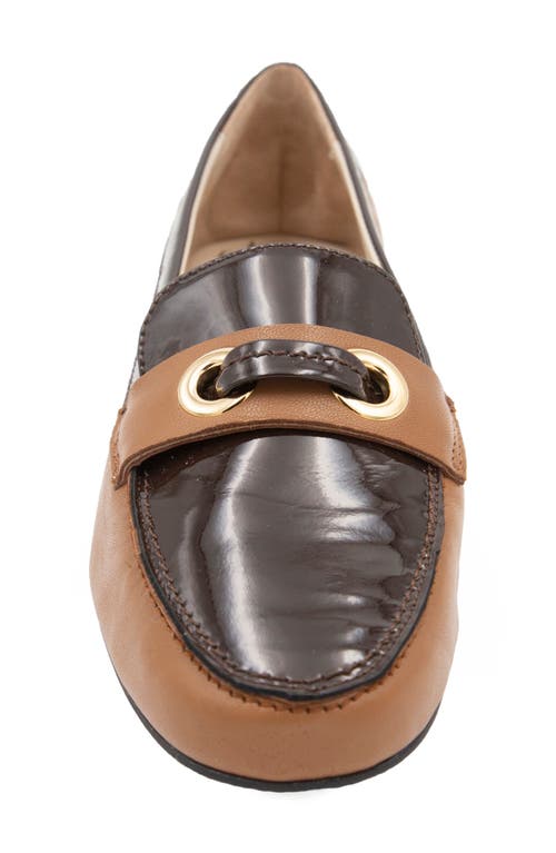 Amalfi By Rangoni Delfino Flat In Sequoia Piuma Lux T Moro Glove