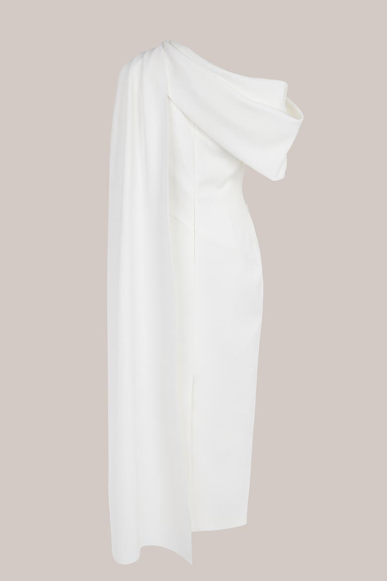 Maite Crepe Bridal Dress, Alternate, color, Ivory
