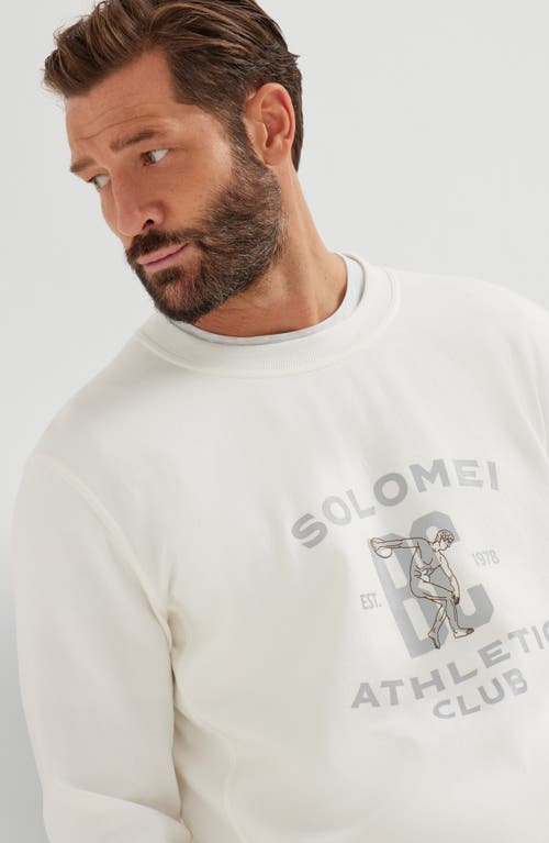 Brunello Cucinelli Sweatshirt With Print In Gray