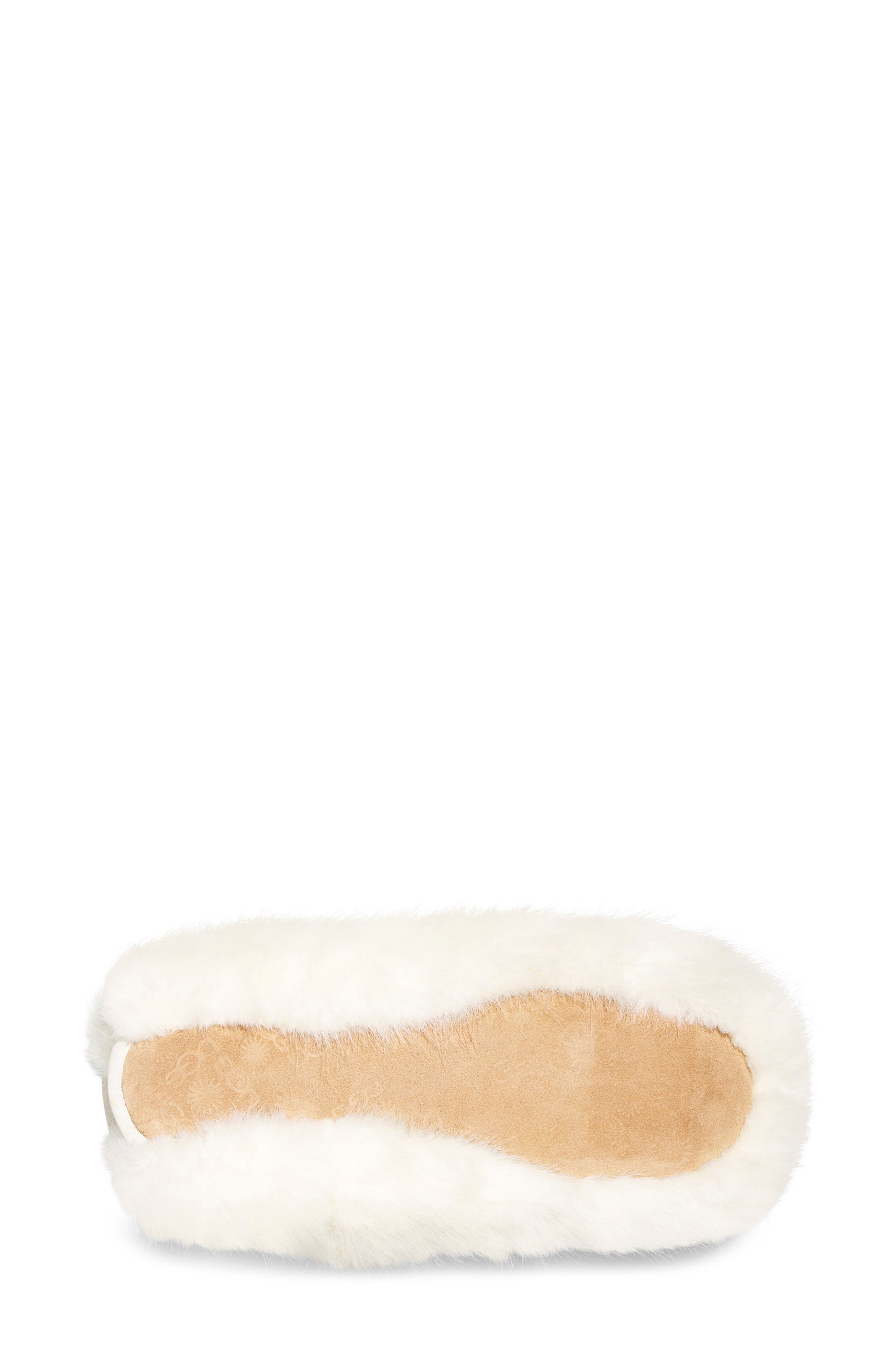 Amary Faux Fur Slipper Bootie, Alternate, color, WHITE FABRIC