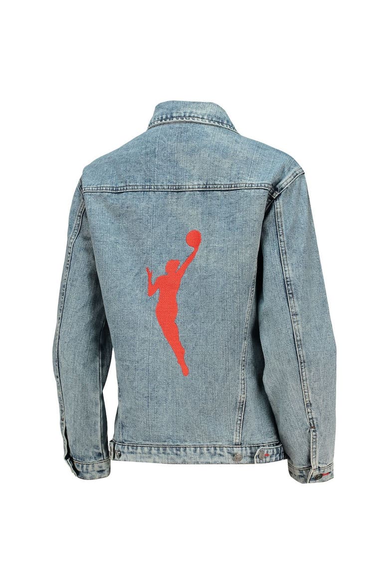 Men's The Wild Collective WNBA Logowoman Full-Button Denim Jacket, Alternate, color, Denim