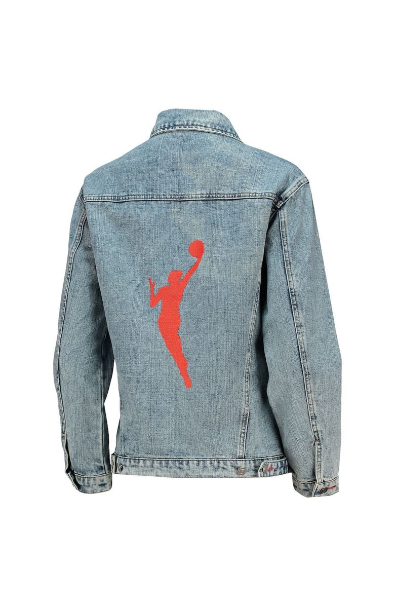 THE WILD COLLECTIVE Men's The Wild Collective WNBA Logowoman Full-Button Denim Jacket, Alternate, color, 