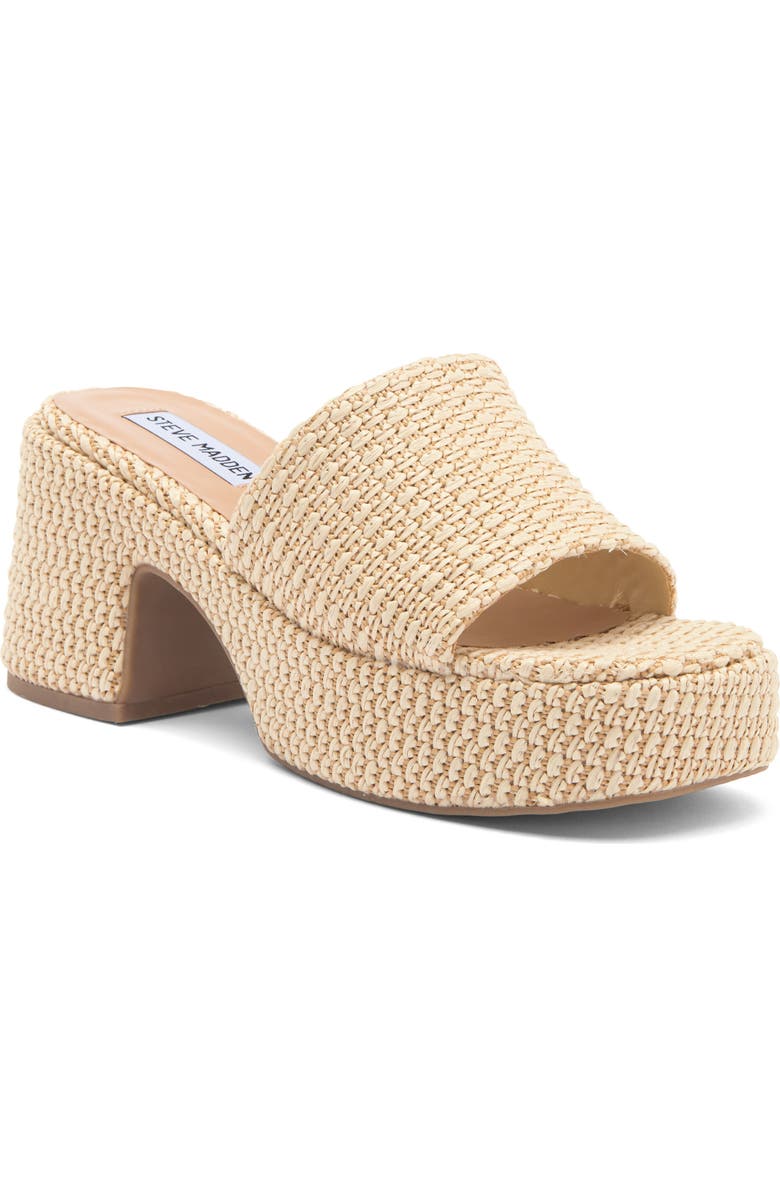 Steve Madden Reign Platform Mule, Main, color, Natural Multi