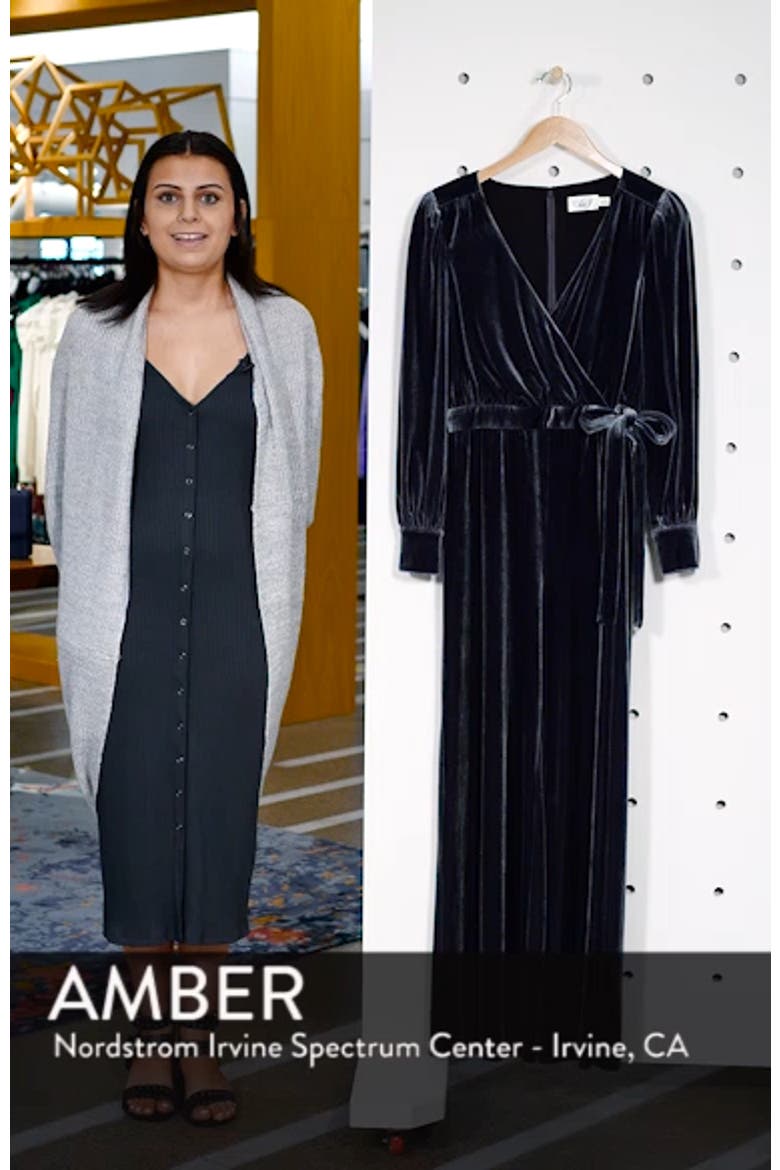 Wrap Look Velvet Jumpsuit video
