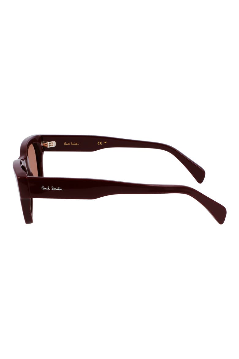 Loxham 52mm Modified Rectangular Sunglasses, Alternate, color, BURGUNDY