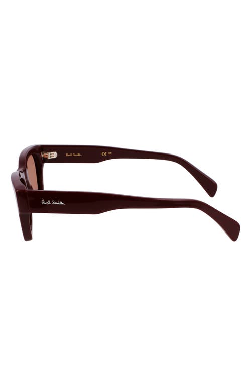 Paul Smith Loxham 52mm Modified Rectangular Sunglasses In Burgundy