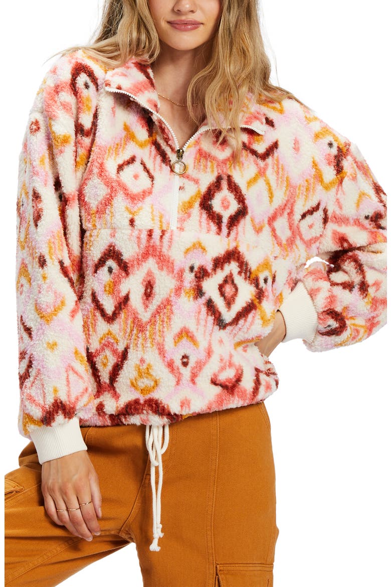 Time Off Fleece Half Zip Pullover, Main, color, LAVENDER KISS