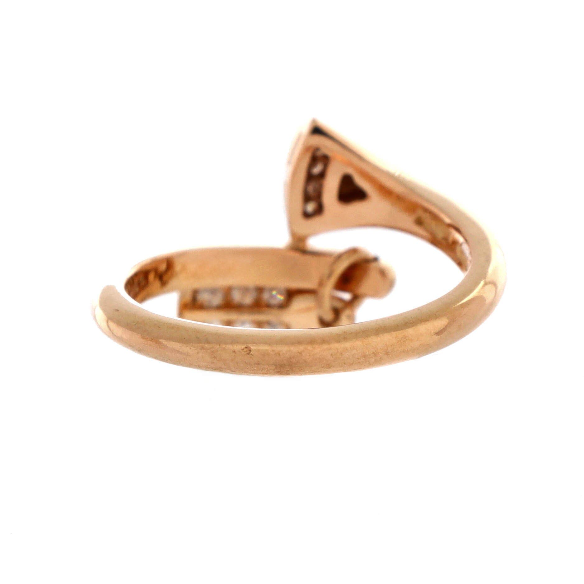 Divas' Dream Charm Ring 18K Rose Gold with Diamonds, Alternate, color, Metallic Gold