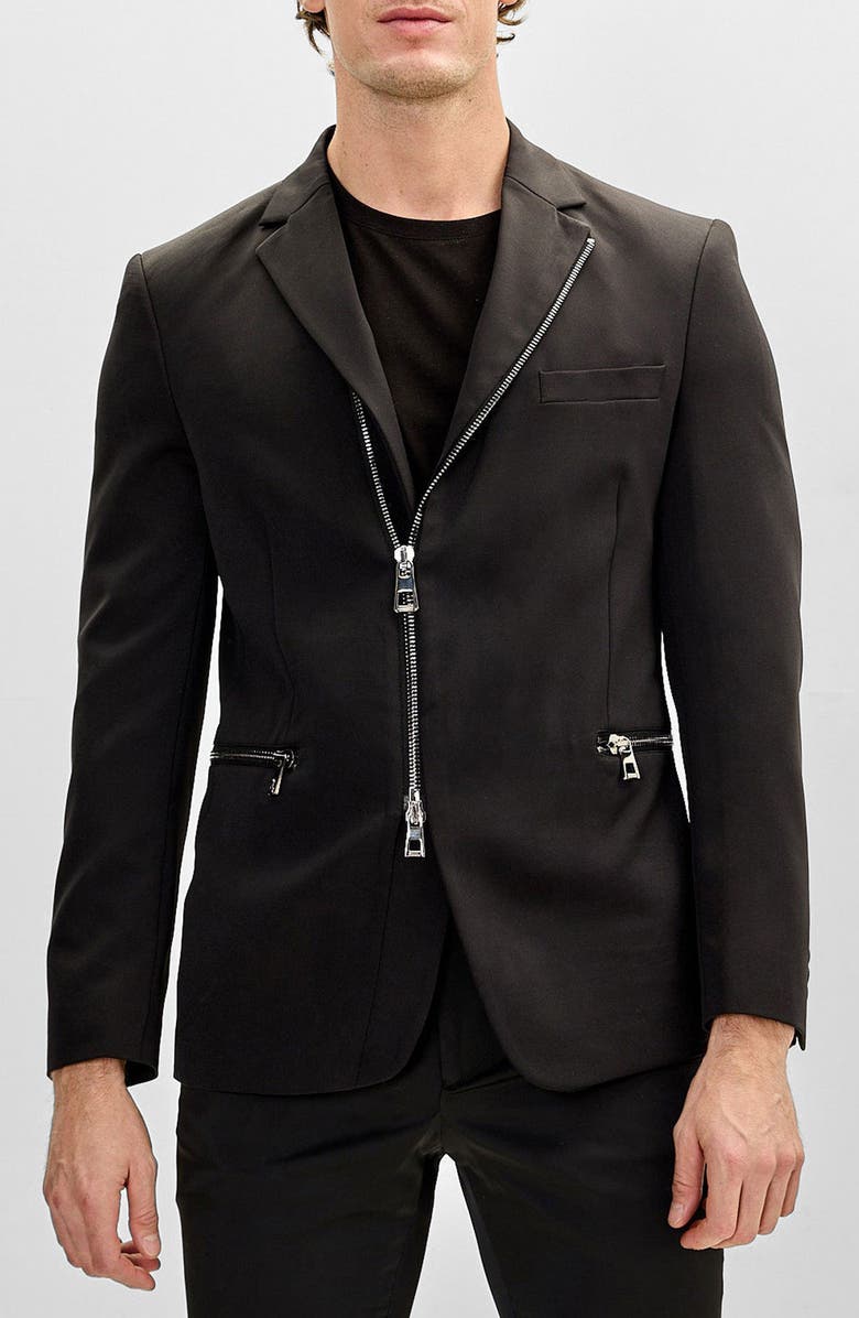 RON TOMSON Everyday Two Way Zip Blazer, Main, color, Black