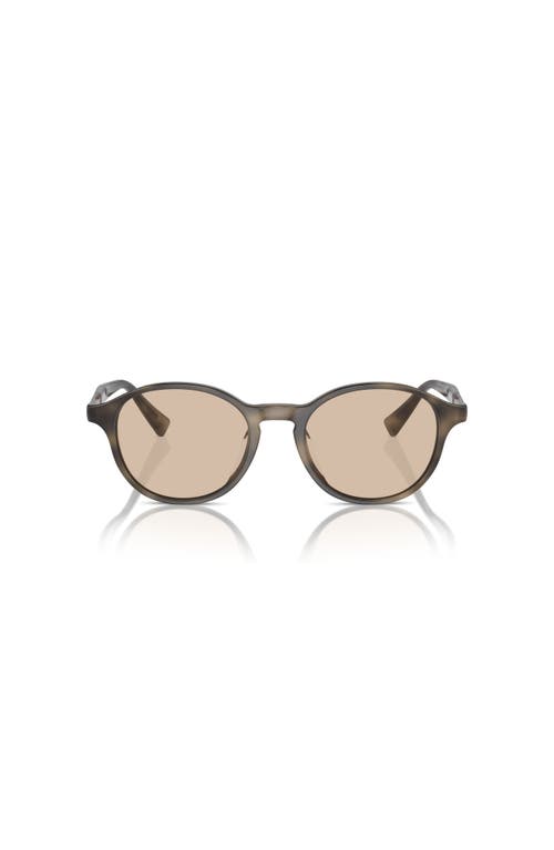 Brunello Cucinelli 50mm Oval Optical Glasses In Brown
