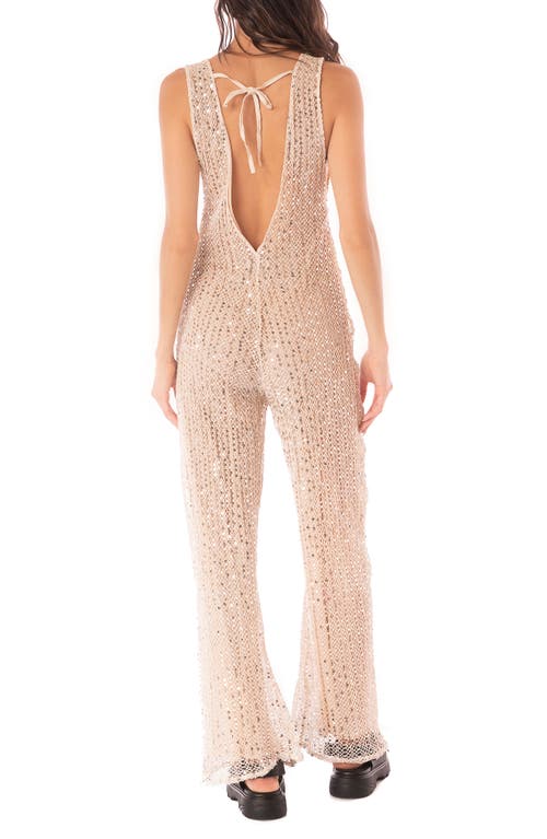 MAAJI MAAJI SHEASHELL VIVARA SEQUIN PLUNGE COVER-UP JUMPSUIT