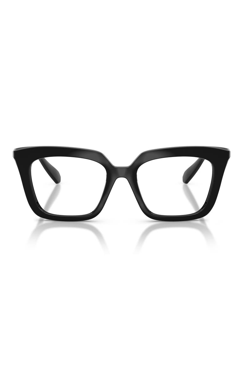51mm Square optical glasses, Main, color, BLACK/ DEMO LENS