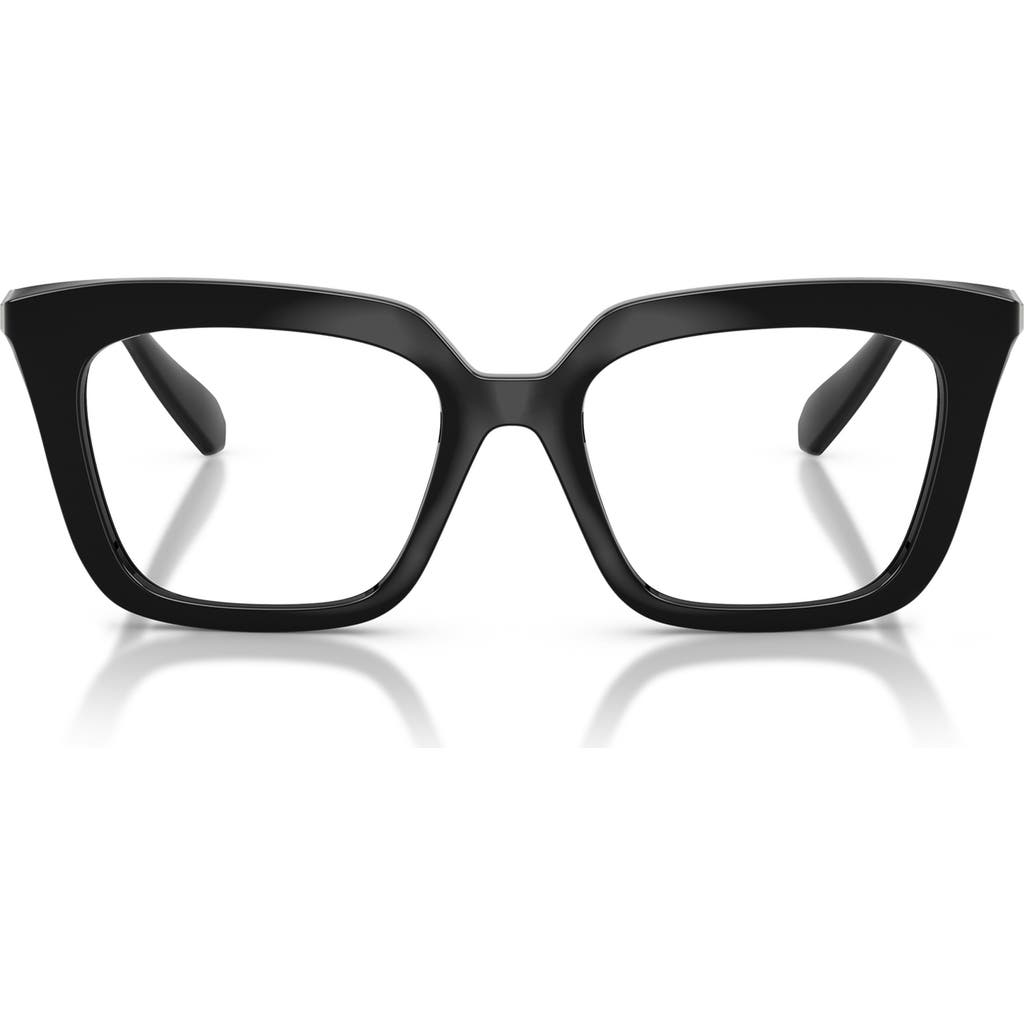 Swarovski 49mm Square Optical Glasses In Black