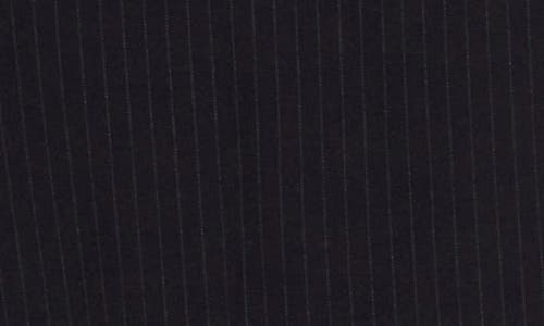Atelier Luxe Pinstripe Slim Knit Pants In Navy/white