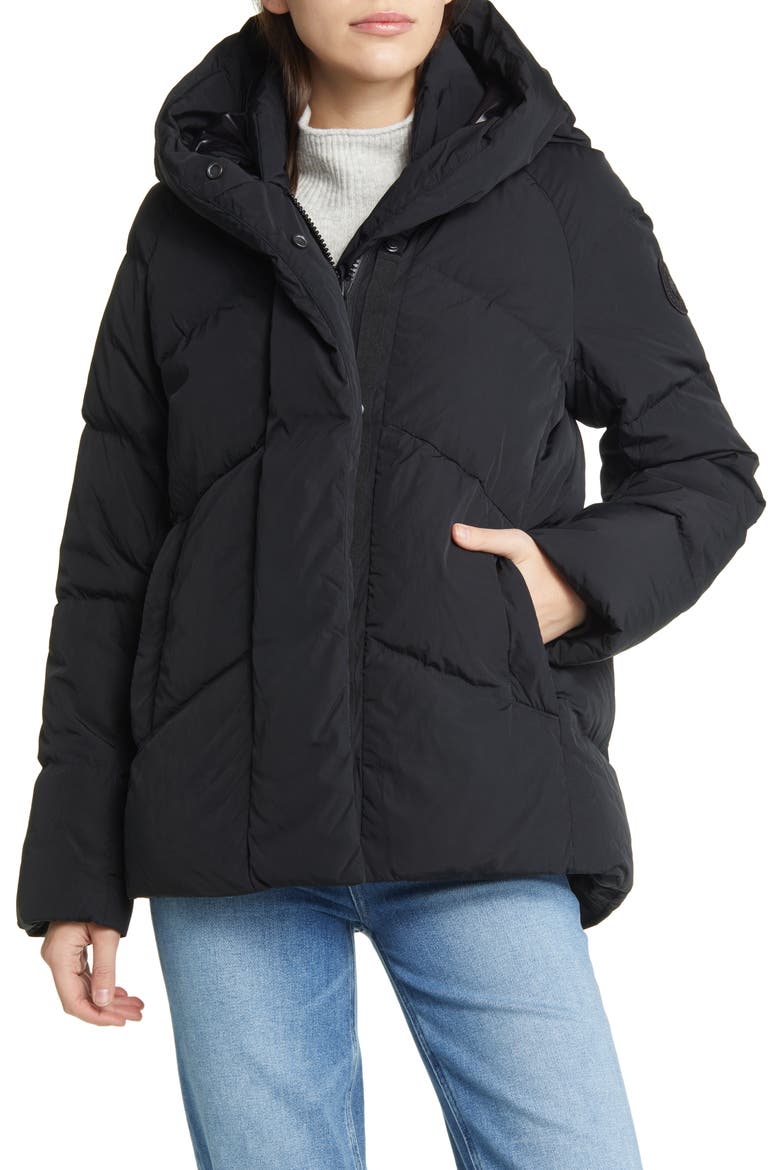 Marlow Water Repellent 750 Fill Power Down Jacket, Alternate, color, BLACK