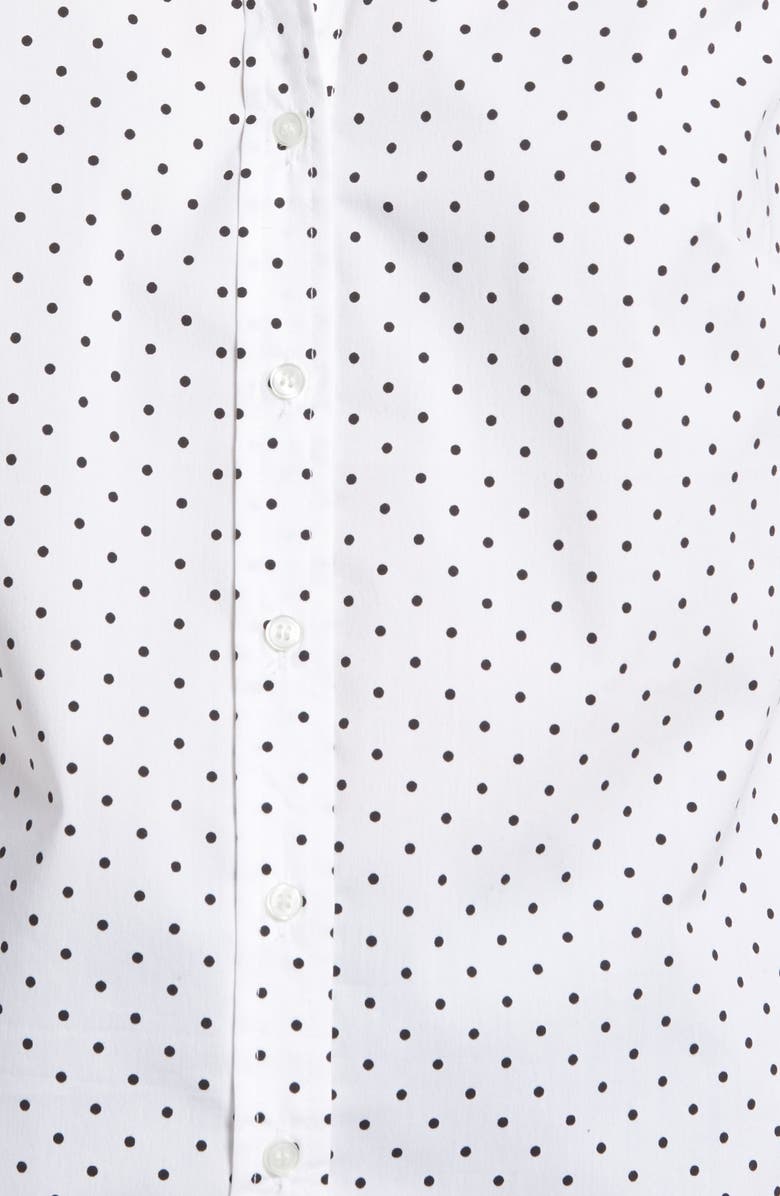 1901 Polka Dot Stretch Cotton Blend Shirt, Alternate, color, 