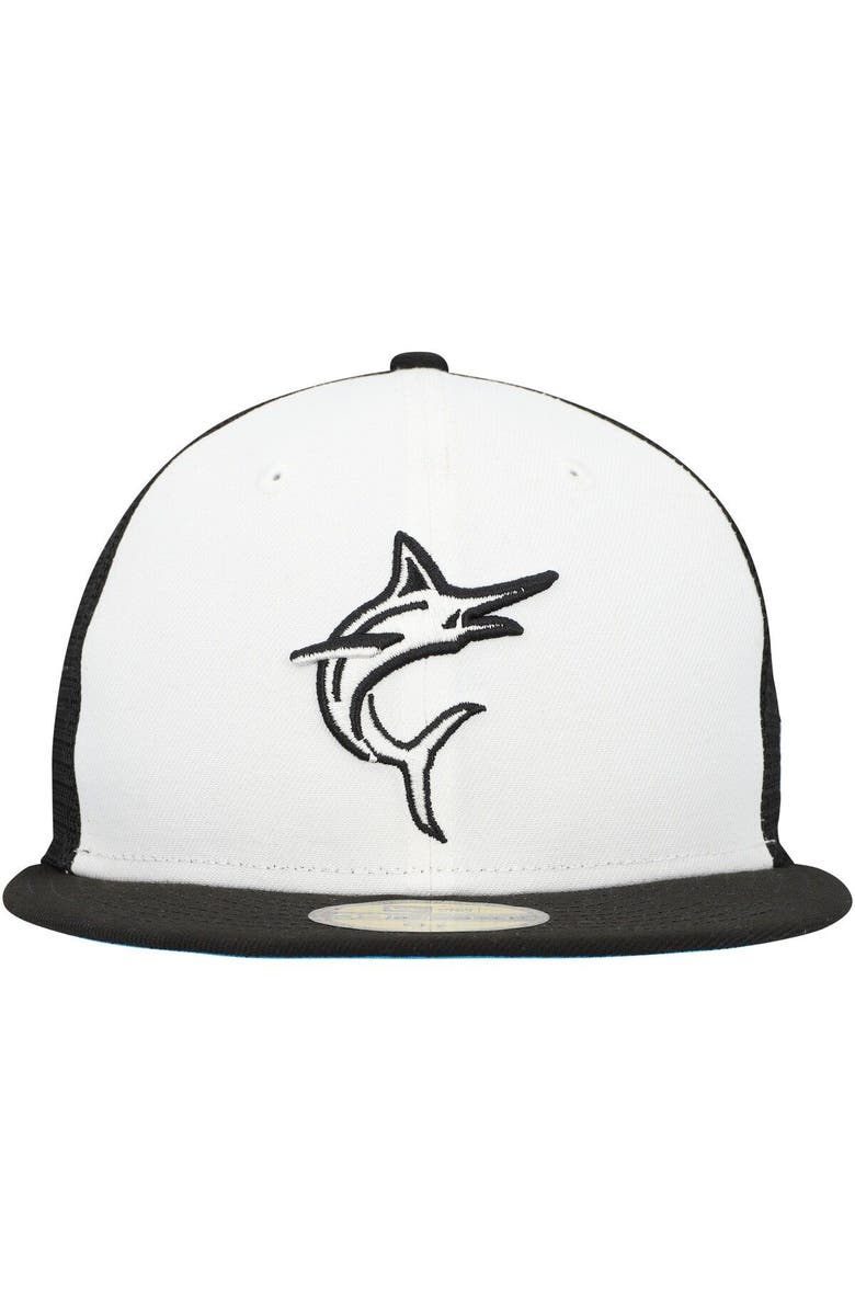 New Era Men's New Era White/Black Miami Marlins 2023 On-Field Batting Practice 59FIFTY Fitted Hat, Alternate, color, White