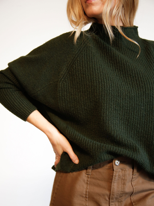 Able Harriet Slouchy Sweater In Alpine Green