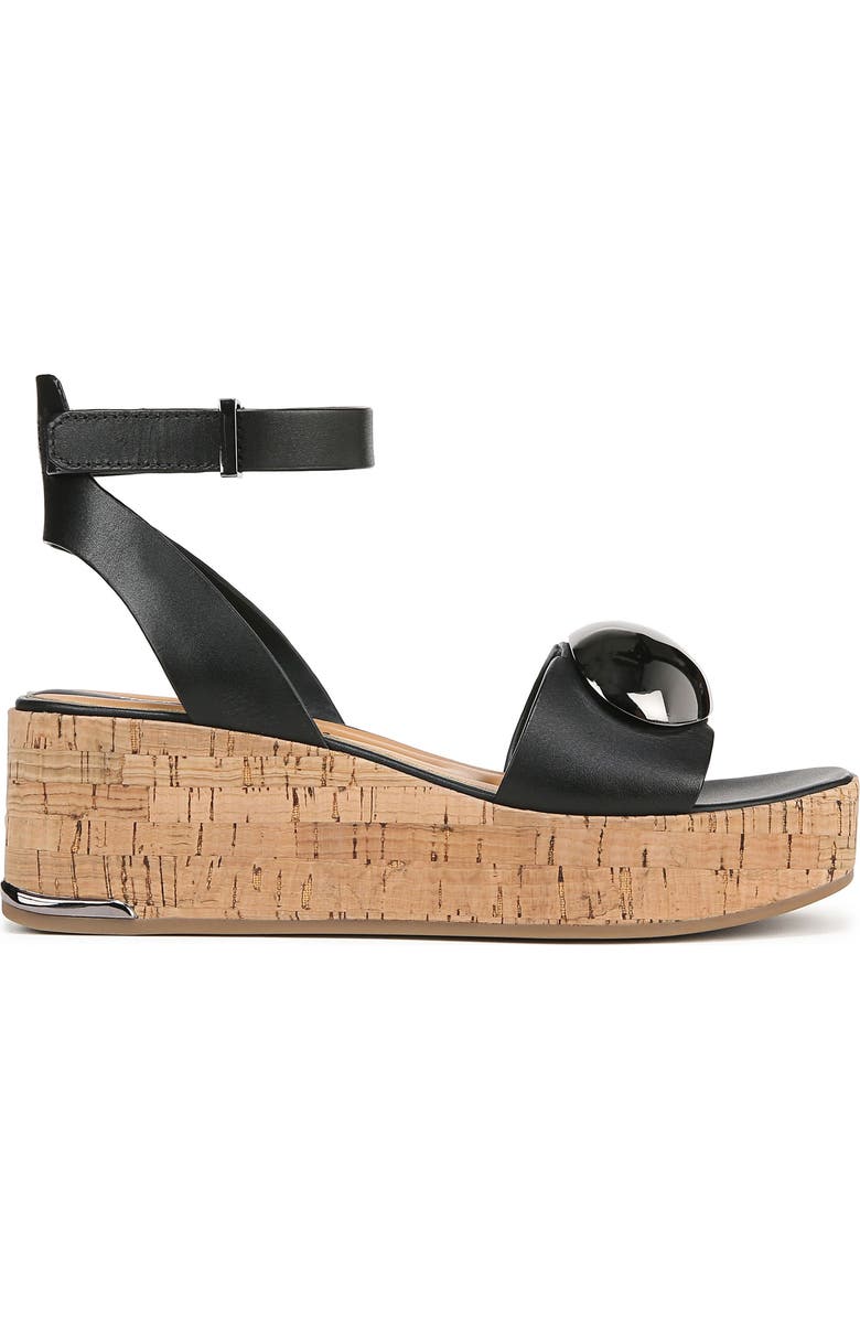 Franco Sarto Taysha Ankle Strap Platform Wedge Sandal, Alternate, color, Black