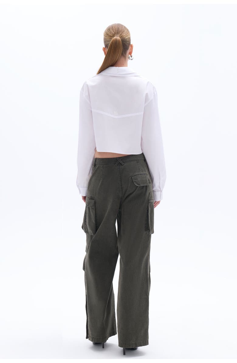 Nocturne Double Collar Cotton Button-Up Shirt, Alternate, color, 