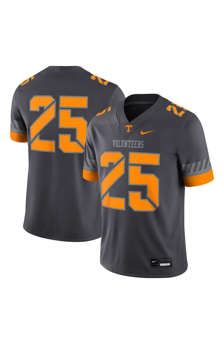Nike Men's Nike #25 Anthracite Tennessee Volunteers Game Jersey, Alternate, color, Anthracite