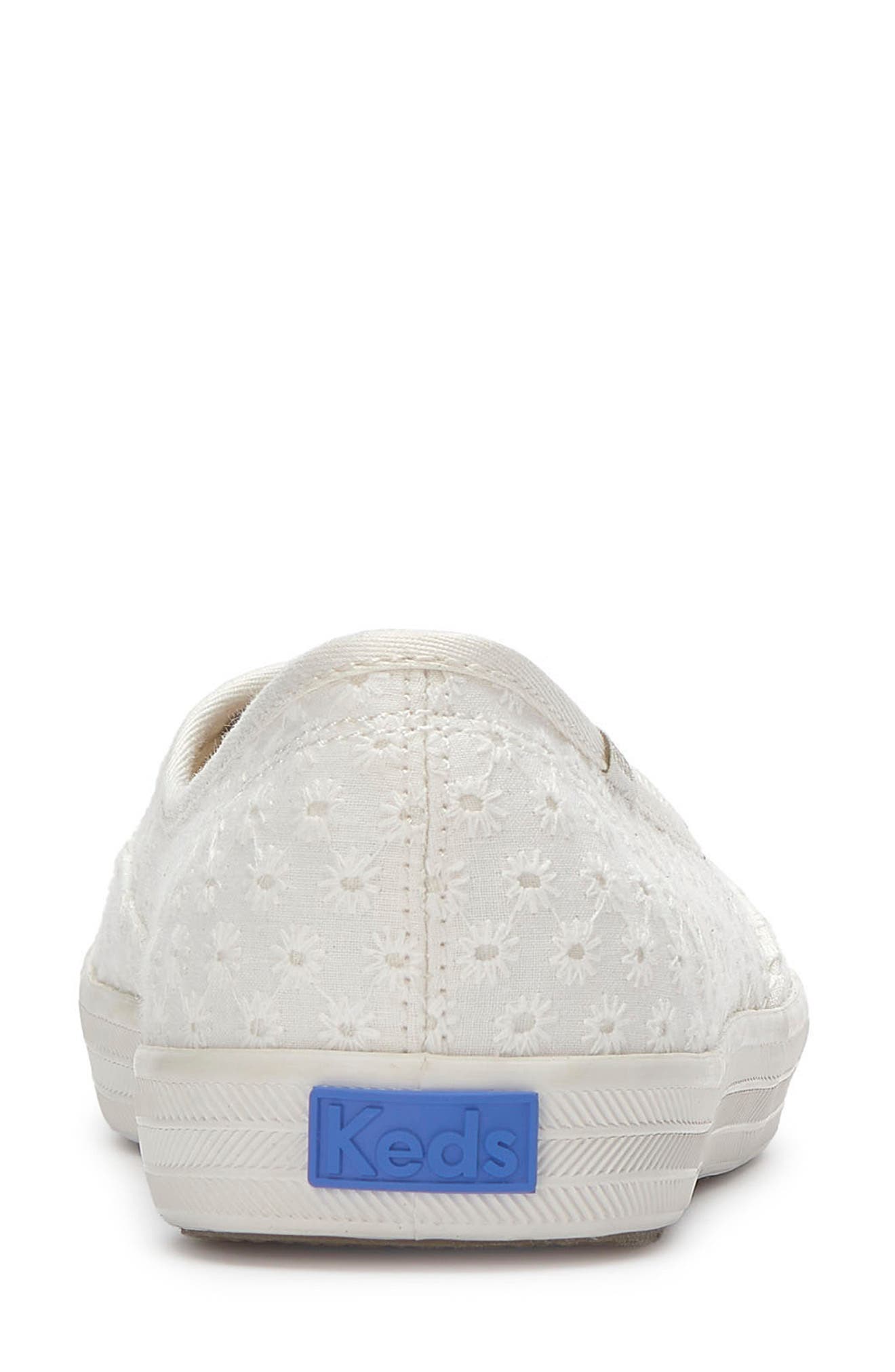 Keds<sup>®</sup> Champion Mini Slip-On Sneaker, Alternate, color, Snow White Daisey