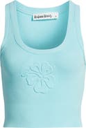Kulani Kinis Flower Embossed Crop Tank
