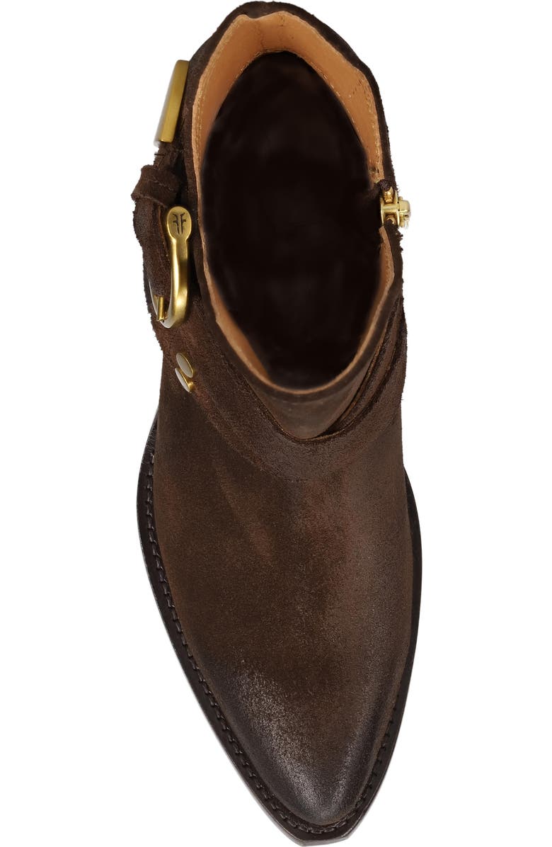Frye Sacha Harness Bootie, Alternate, color, Chocolate