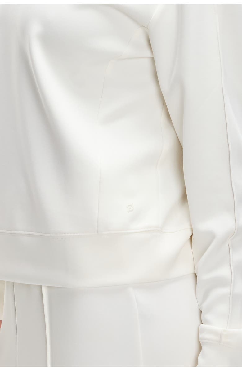 Peloton Washed Interlock Pintuck Crewneck, Alternate, color, Pearl