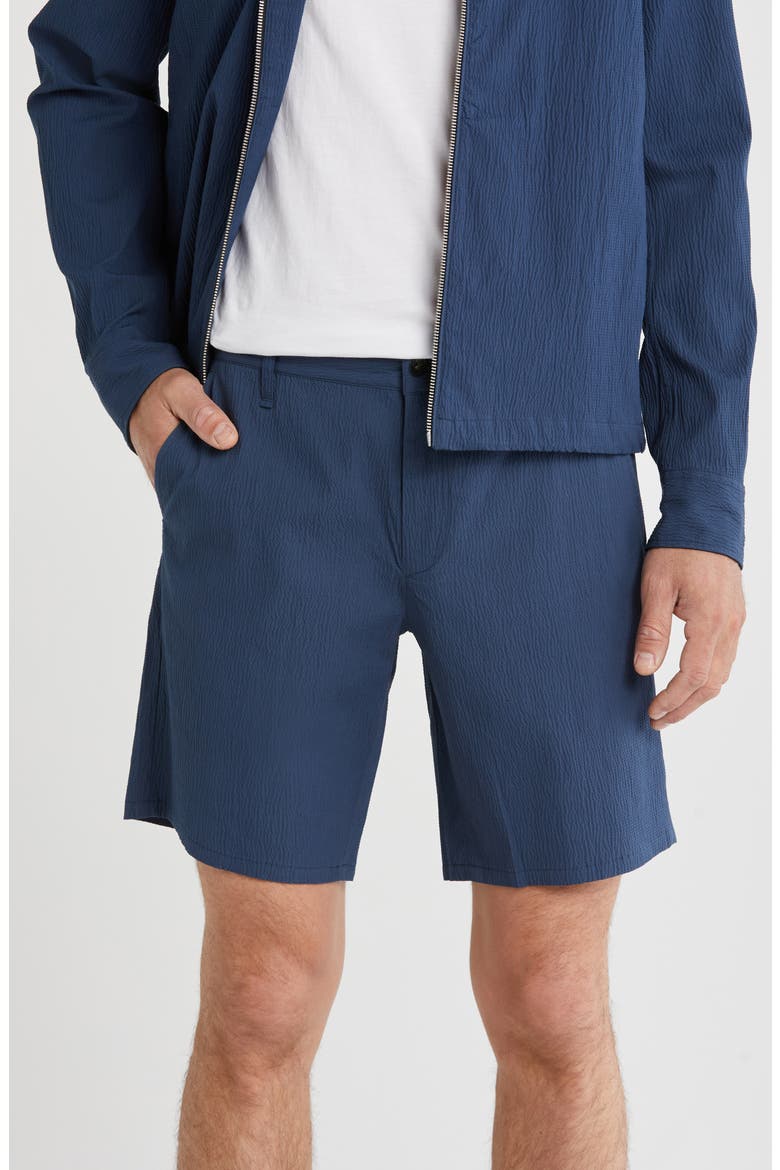 Perry Seersucker Shorts, Main, color, NAVY