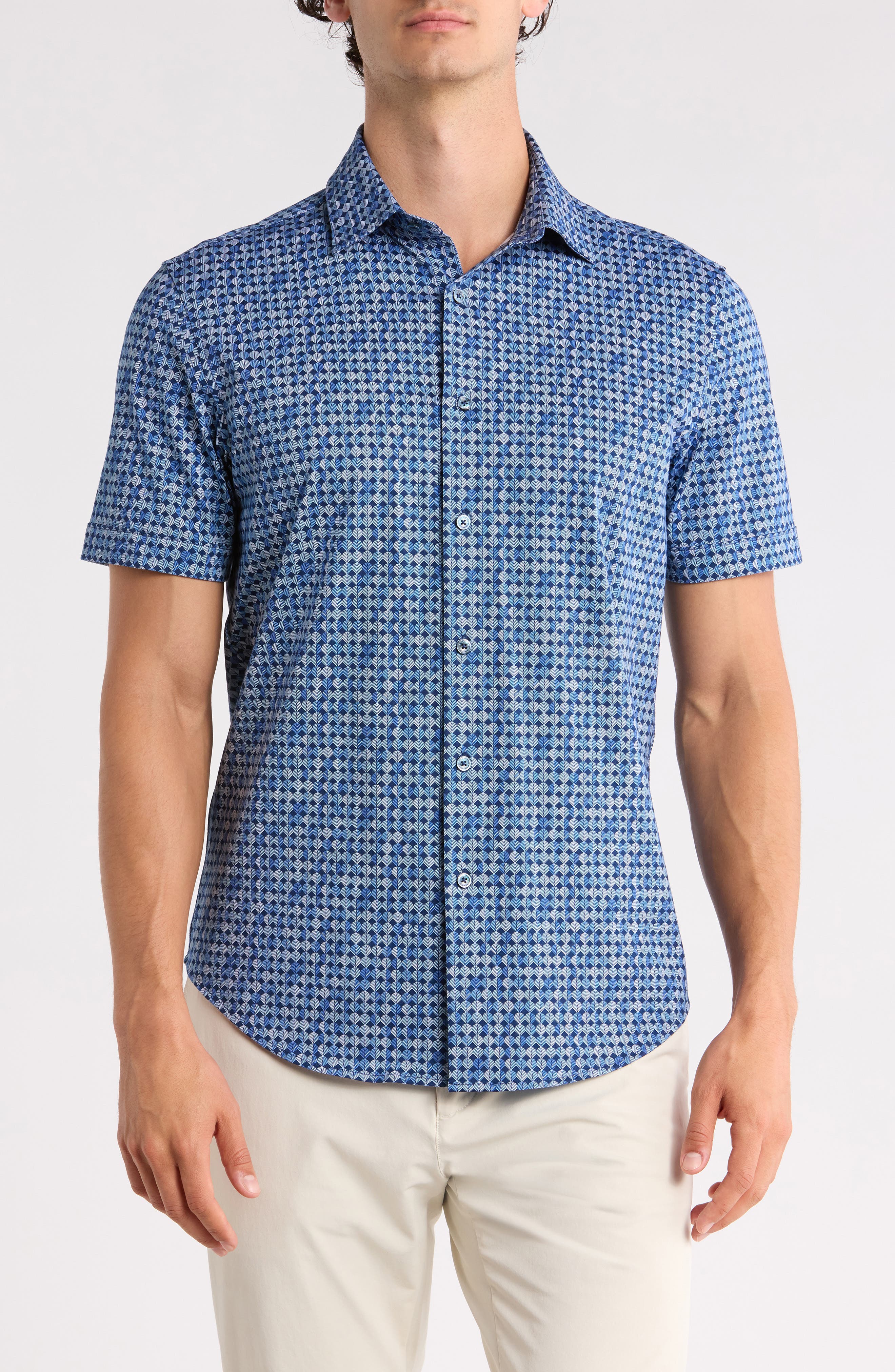 Bugatchi Short Sleeve Woven Shirt