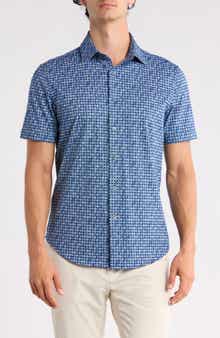 Bugatchi Short Sleeve Woven Shirt