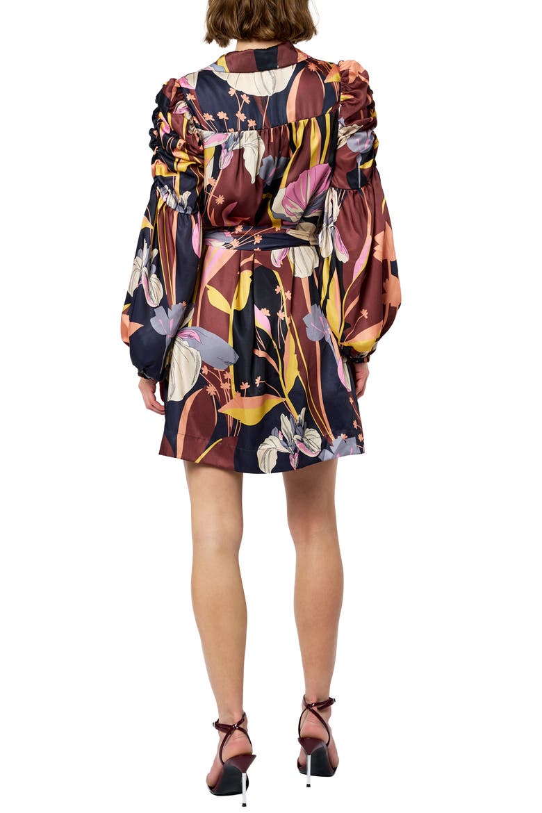 Destin Long Sleeve Shirtdress, Alternate, color, BROWN
