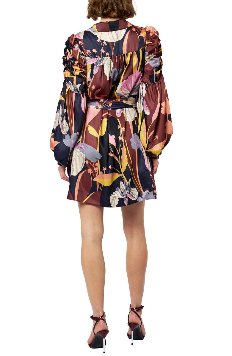 CIEBON Destin Long Sleeve Shirtdress, Alternate, color, Brown