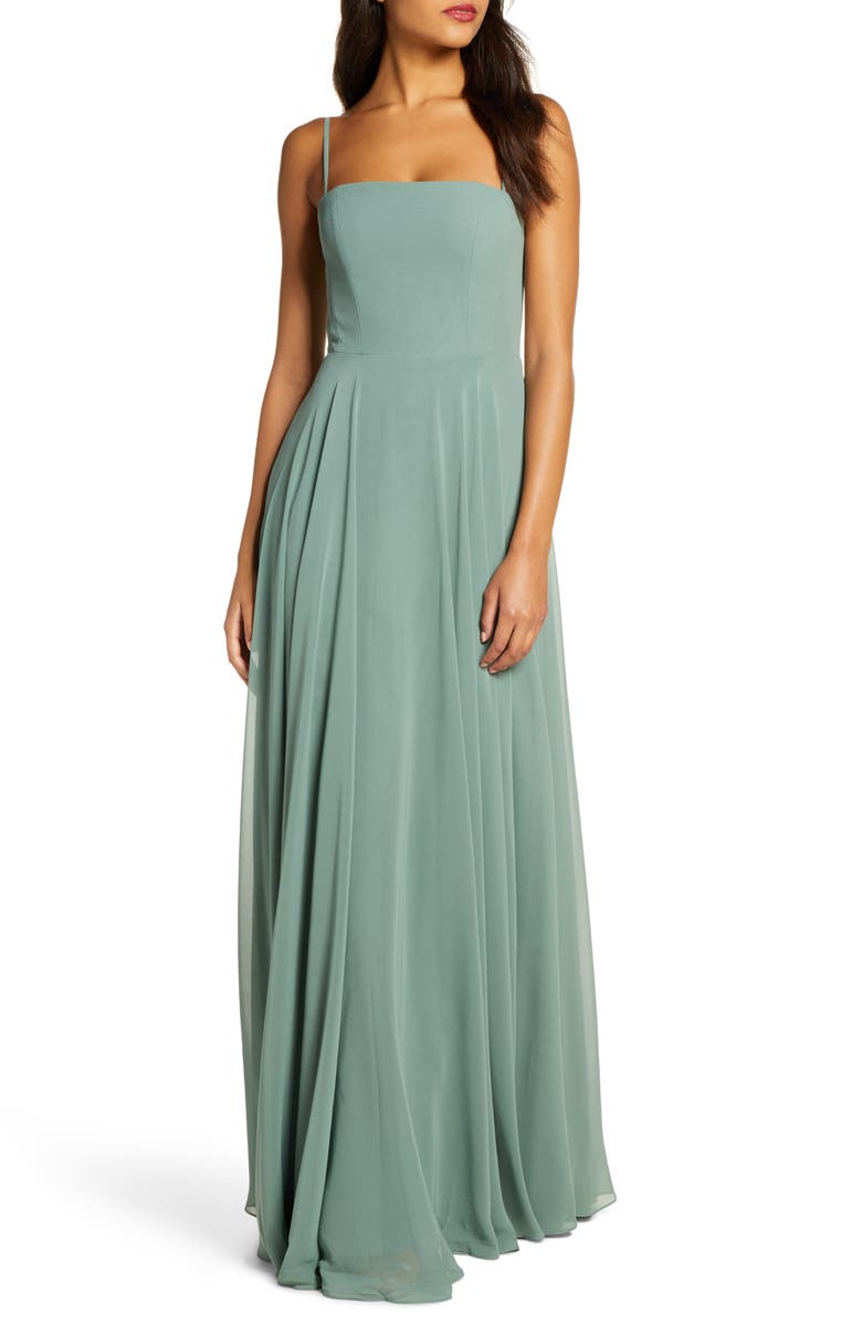 Jenny Yoo Renee Chiffon A-Line Gown, Main, color,
