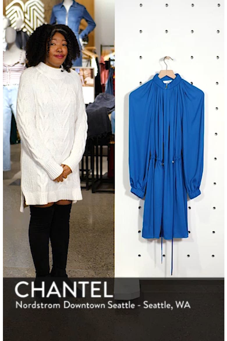Side Drawstring Georgette Dress video