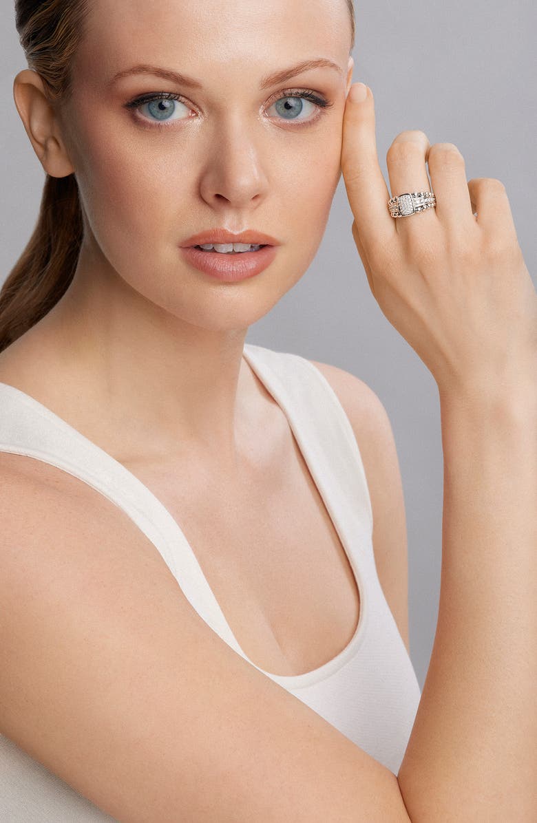 LAGOS Caviar Diamond Pavé Ring, Alternate, color, 