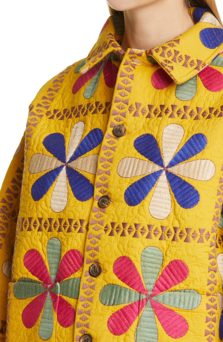 Bode Bengali Tableau Quilted Workwear Jacket, Alternate, color,