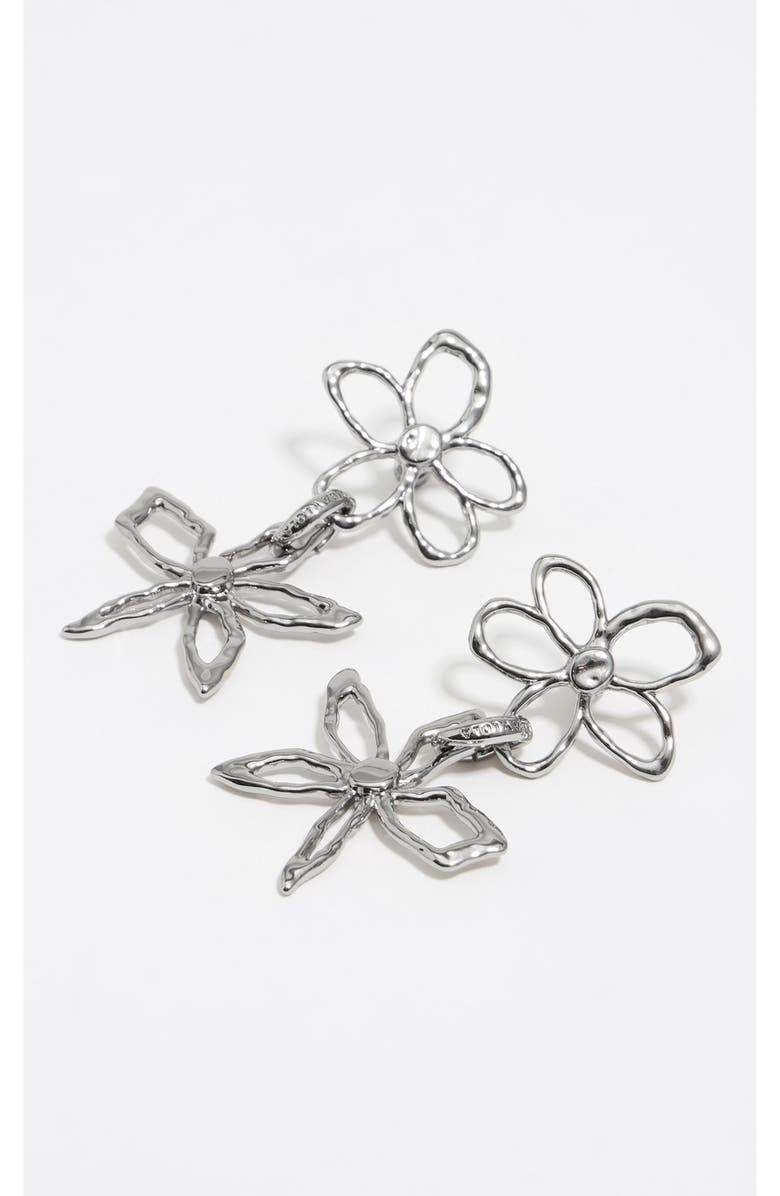 Bimba y Lola Textured Flower Earrings, Alternate, color, Silver