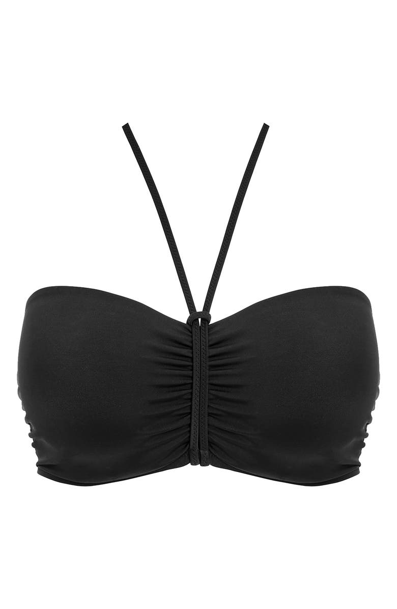 Freya Jewel Cove Underwire Bikini Top, Alternate, color, Plain Black