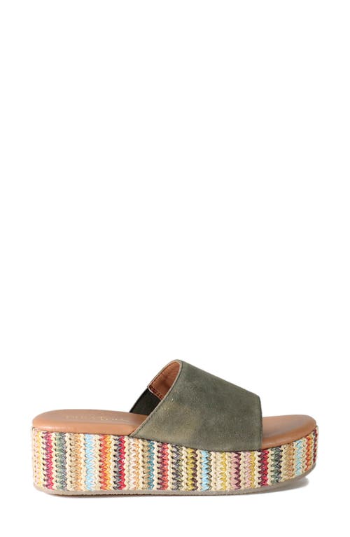 Diba True Rock Steady Platform Slide Sandal In Brown