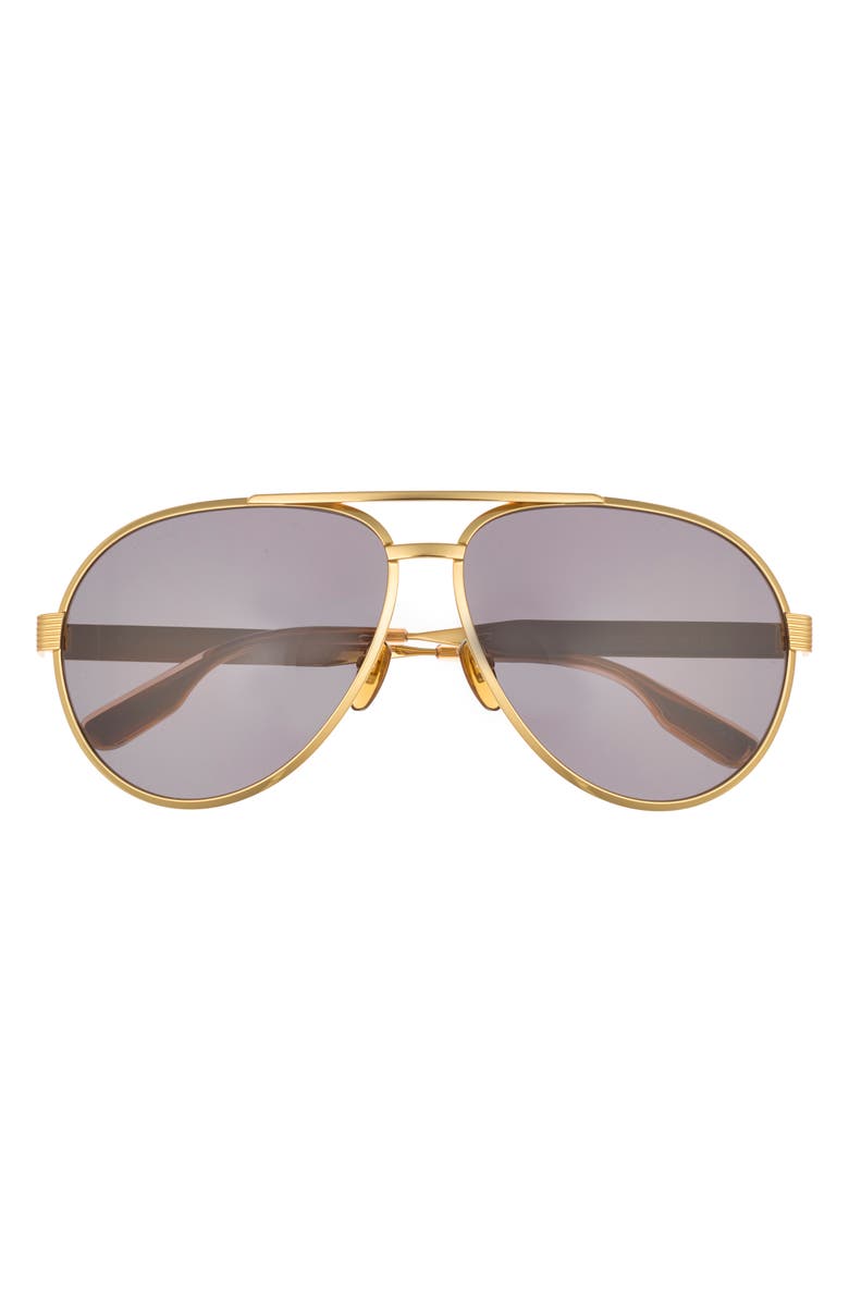 Gucci 64mm Pilot Sunglasses, Main, color, Gold Gold Grey