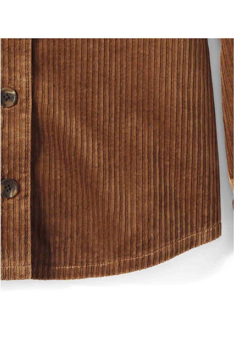 Lands' End Wide Wale Corduroy Shirt Jacket, Alternate, color, Maple Toffee