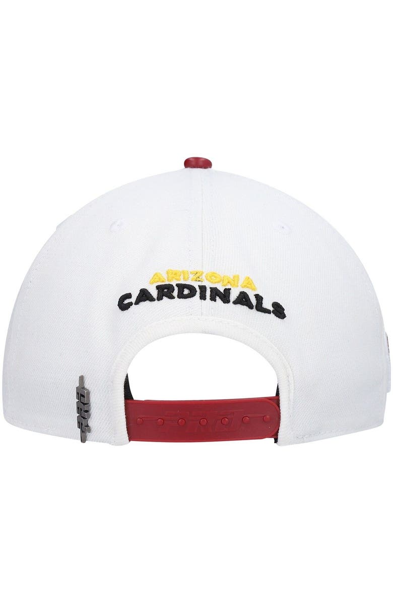 PRO STANDARD Men's Pro Standard White/Cardinal Arizona Cardinals 2Tone Snapback Hat, Alternate, color,