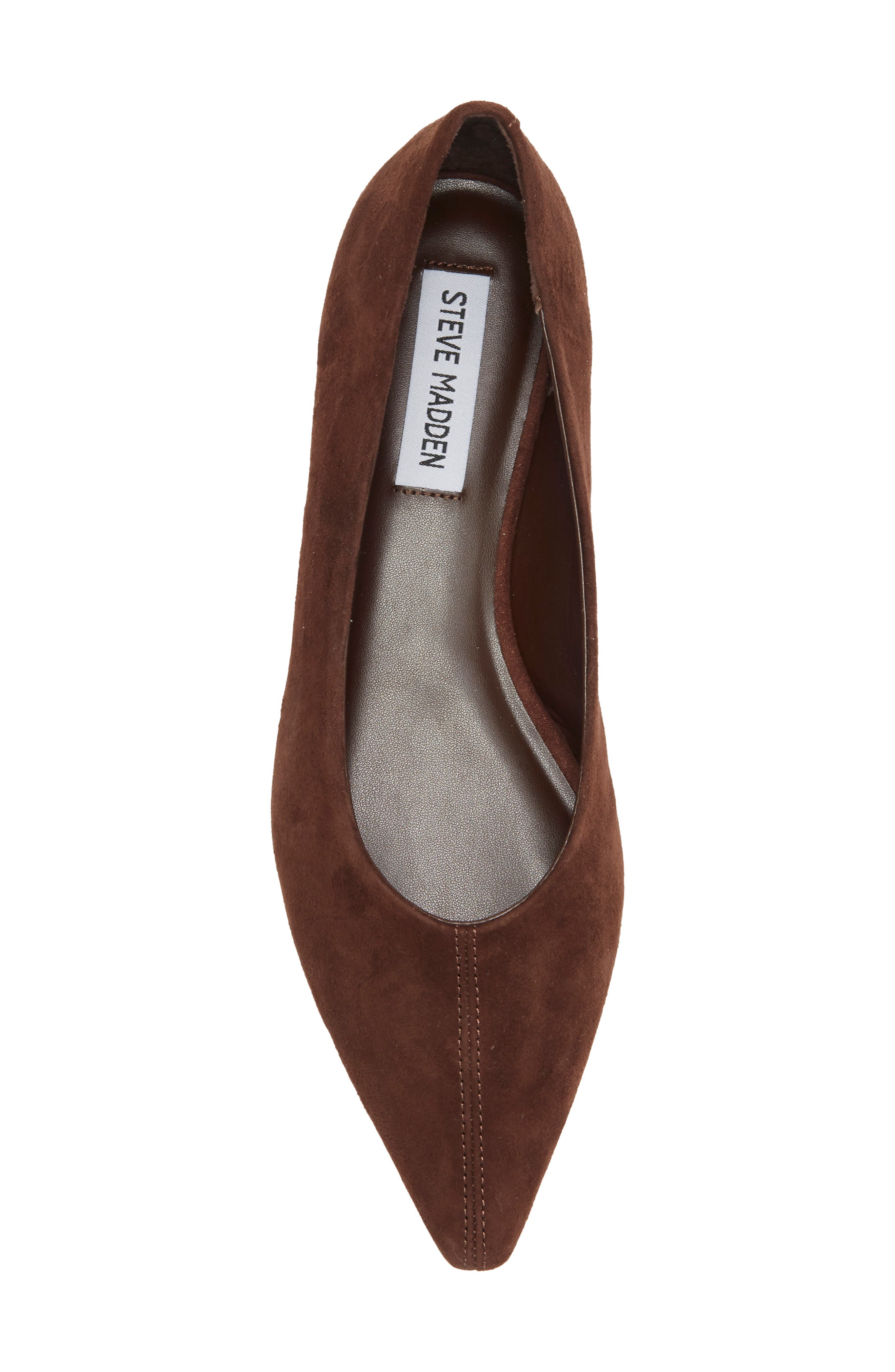 Bekah Pointed Toe Flat, Alternate, color, BROWN SUEDE