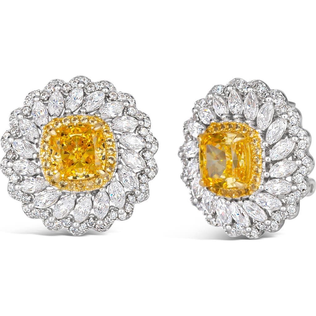 Anna Zuckerman La Maya Diamond Crystalline Earrings In Canary Yellow Crystalline