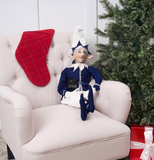 Gallerie Ii Jack Frost Joe Spencer Gathered Traditions Christmas Christmas Art Doll Figure In Blue