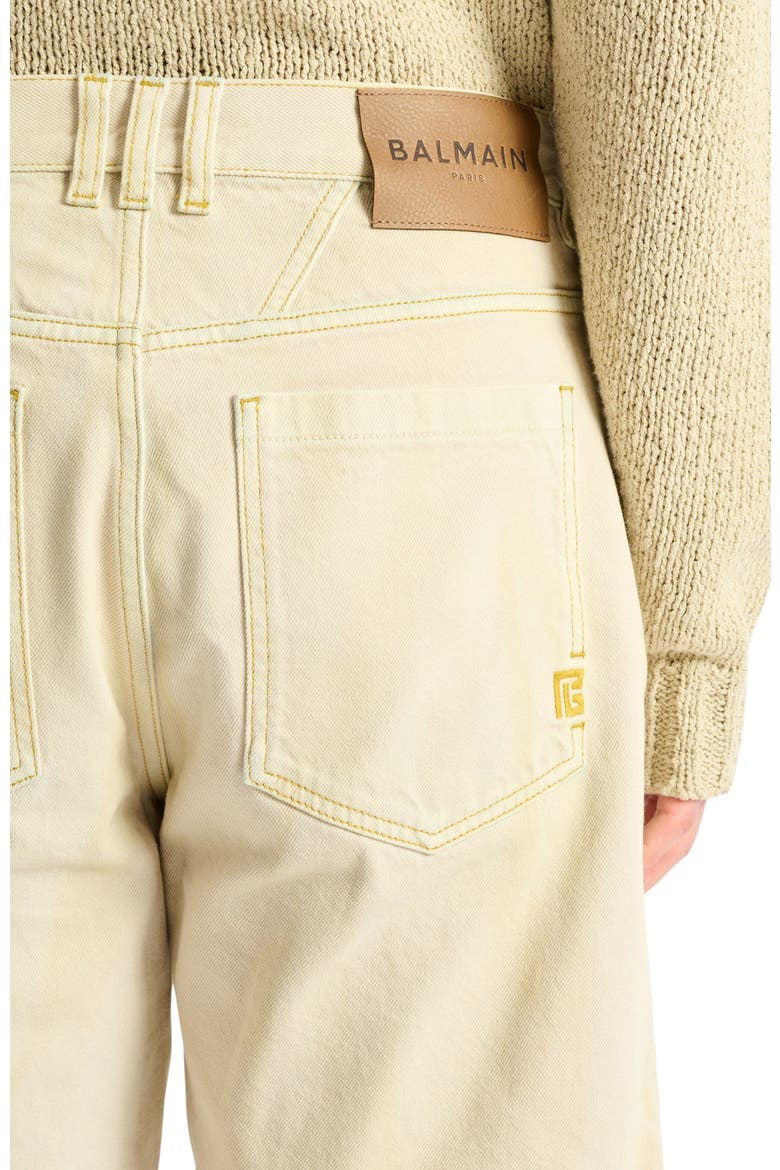 Faded denim Bermuda shorts, Alternate, color, beige